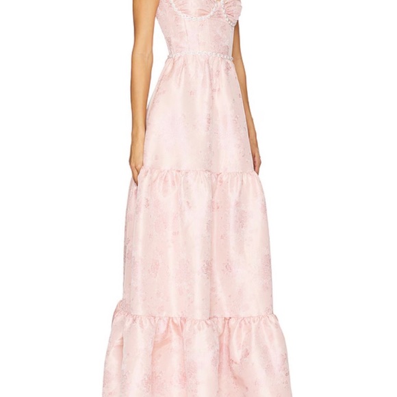 V. Chapman Lucetta Gown in Light Pink Windsor Brocade - Picture 2 of 7